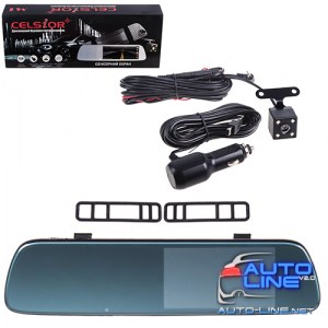 Автомобильный цифровой видеорегистратор CELSIOR DVR M1 FHD двохкамерное зеркало (DVR M1 FHD)